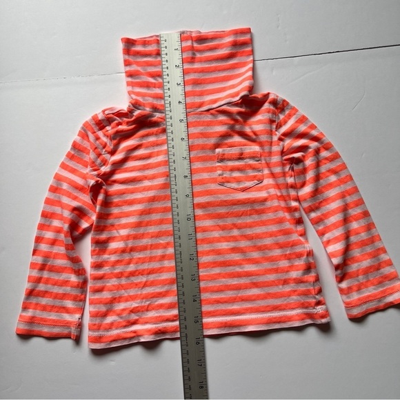 Crewcuts J. Crew Kids Orange White Striped Light Knit Turtleneck Shirt Top  Sz 2 - Picture 9 of 10